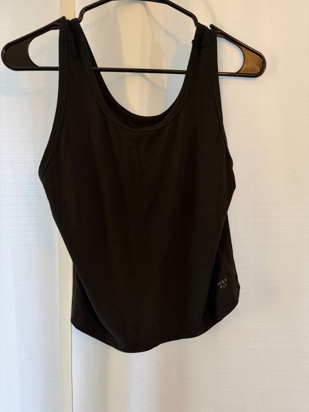 Women’s Free Fly Apparel Black Ribbed Tank Top